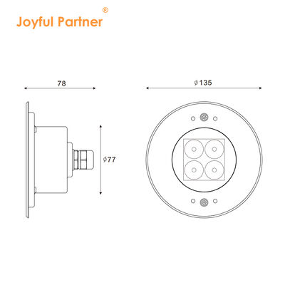 Swimming Pool Underwater Lights New Design Stainless Steel 316L Outdoor 4W LED Light Recessed
