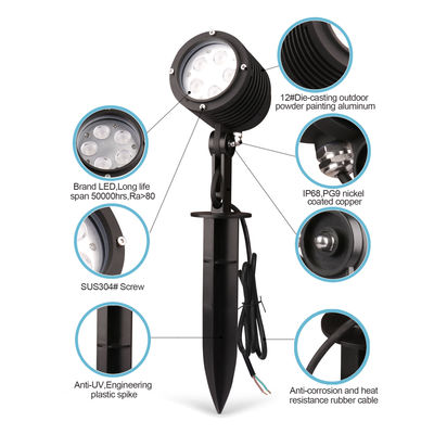 Zastosowalny kąt LED ogrodowe światło 2700k - 6500k IP65 zewnętrzny projektor światła drzew