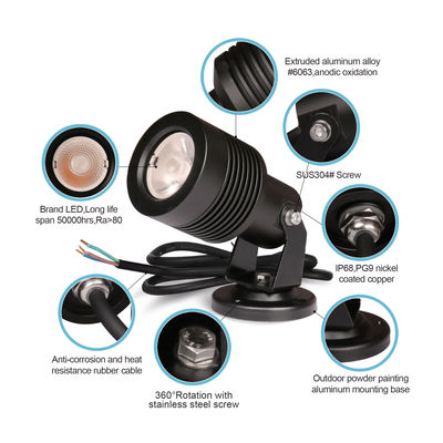 IP66 COB Zewnętrzne wodoodporne światła niskiego napięcia