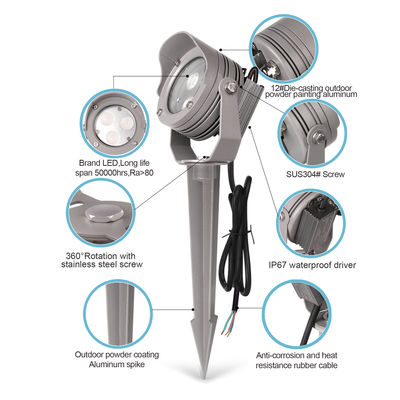 IP65 12V DC Dimming Decorative LED Spotlight Aluminium Outdoor Landscape Lamp