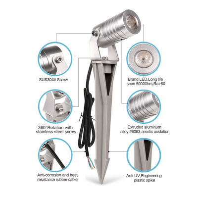 Nowoczesne światło ogrodowe LED Aluminiowe wodoodporne Ip65