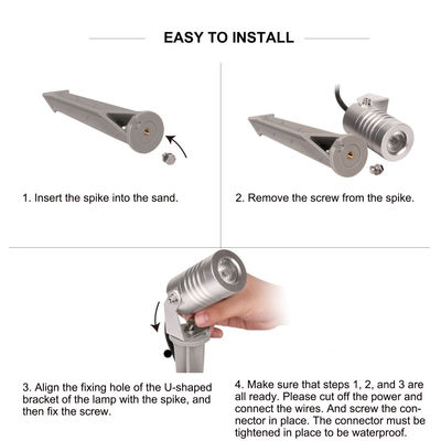 Wodoszczelne IP65 Aluminium LED ogród Spot Light ciepłe białe oświetlenie zewnętrzne
