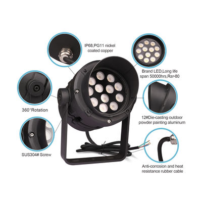 Wysokiej jasności Okrągłe zewnętrzne RGB LED reflektory IP65 LED Drzewo krajobrazowe