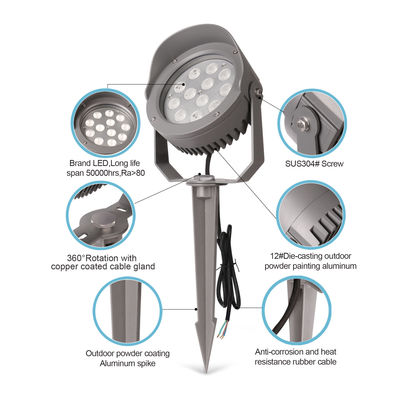 DMX512 Kolorowe zewnętrzne światło drzewa LED 12W 24W 36W IP65 Rgb Lampy