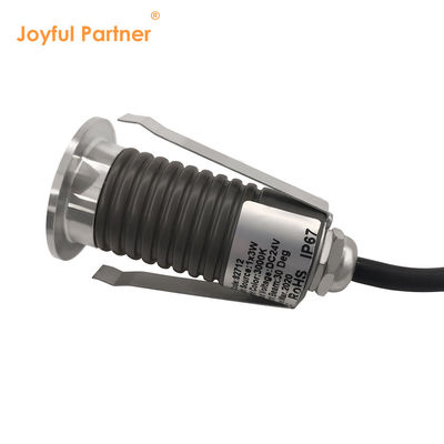 Mini IP67 Oświetlenie Podziemne Wodoodporne Jednokolorowe 3000K Stal Nierdzewna 1W 3W Montaż Wpuszczany