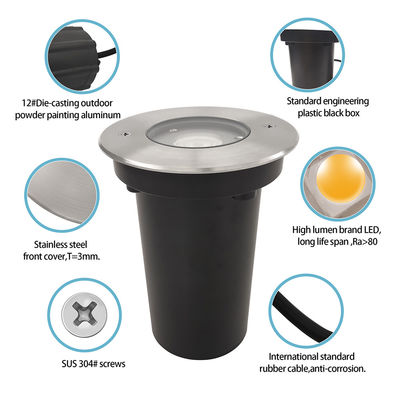 Zewnętrzne oświetlenie LED IP65 6W CREE COB LED Nowy projekt z szczotką miodową 12VDC Niskie napięcie