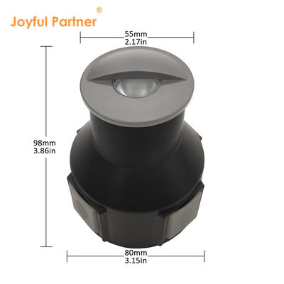 Jednoosobowy widok Mini LED zakopane światło DC 24V ze stali nierdzewnej 316 szkła zamrożonego