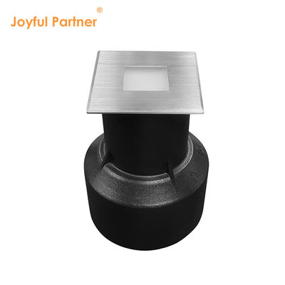 IP67 Oświetlenie LED w ziemi 1W 2W 3W Wylotowany kwadrat Typ SS Pokrycie szkło zamrożone bez soczewek