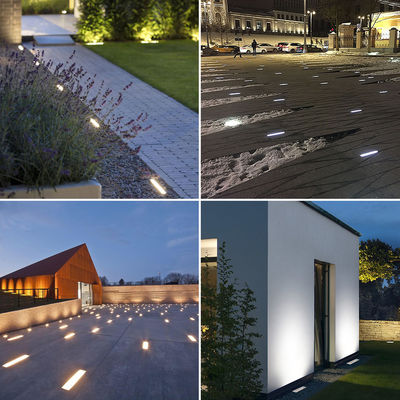 Liniowy LED Wgórne światło 12W DMX512 Stal nierdzewna przednia pokrywa podłogowa wgłębiona