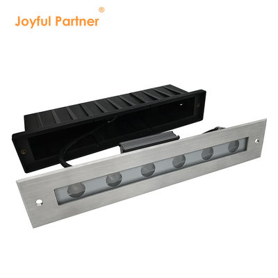 IP67 wodoodporny liniowy światło podłożone SS pokrywa ciepła biała 12W DMX512 przednia pokrywa ze stali nierdzewnej