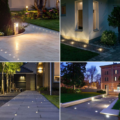 Światła LED z podłogiem Stal nierdzewna 1W 2W AC/DC 2700K-6000K DIA38MM ze szkłem zamrożonym