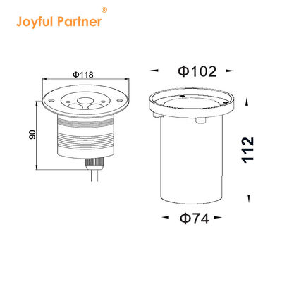 Podłogowe oświetlenie LED 3W 6W 9W COB Oświetlenie ogrodowe LED ze ścianą ze stali nierdzewnej