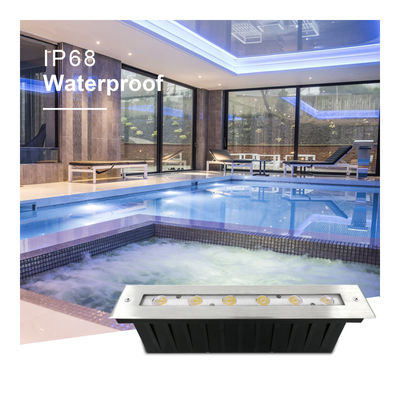 Podwodne światło liniowe ze stali nierdzewnej 316 DMX 512 RGB 12W DC24V Asymetryczna soczewka RGB3IN1