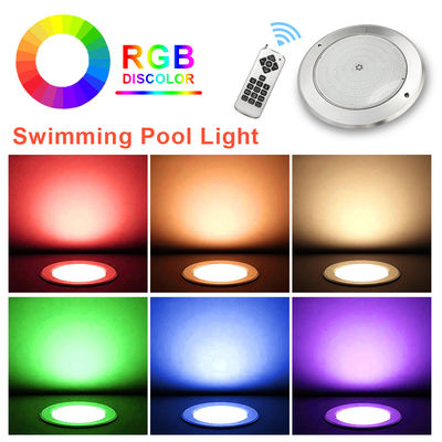 Wodaodporny PAR56 LED Pool Light 316SS Obudowa Ultra Thin 7.5mm Żużlina wypełniona ścianą zamontowana 230MM 18W 25W DC AC12V