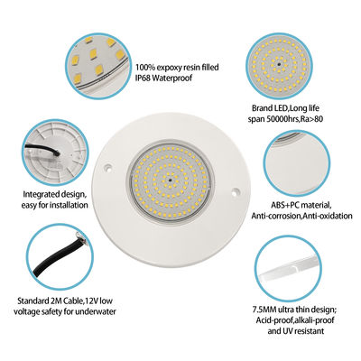 Podwodne światło LED PAR56 AC12V Ultra Thin H=7.5mm 10W 18W 25W 35W