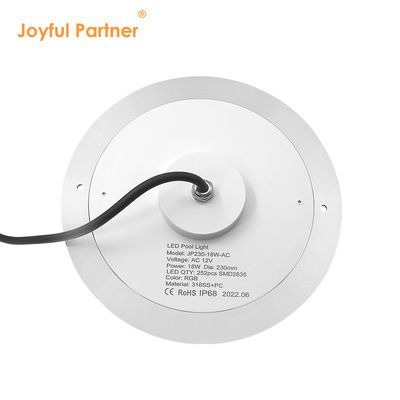 Światło do basenu RGB IP68 DC12V 18W 25W 35W LED DIA230MM SMD2835 324 szt.