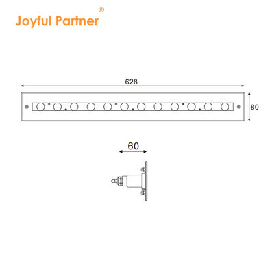 SS316L Podwodne światło liniowe 3000K 4000K 6000K IP68 LED lampa do mycia ścian