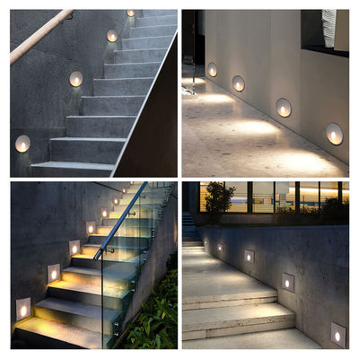 Inteligentna lampa ścienna LED IP65 Aluminiowa Kształt kwadratowy ciała DC 24v 1w 2w 3w LED Światło schodowe dla korytarza