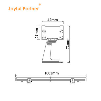 Kolor aluminiowy 18W LED Światła do myjni ściennej Światła zewnętrzne wodoodporne Światło linijne