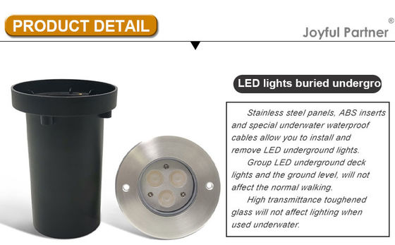Światło podziemne LED 3W 6W 9W RGB Zmieniające kolor Wylotowy poziom energii A