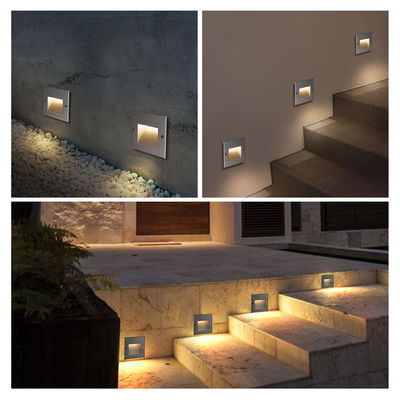 Światło ścienne kwadratowe aluminiowe LED IP65 Światło schodowe LED