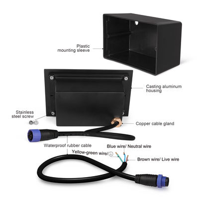 SMD 6W LED Wylotowe światło ścienne IP65 Pochowana lampa podłogowa zewnętrzne światła LED