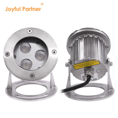 IP68 RGB LED Podwodne światło w punkcie 316L DC24v 3*2w LED ciepły biały z podstawą montażową