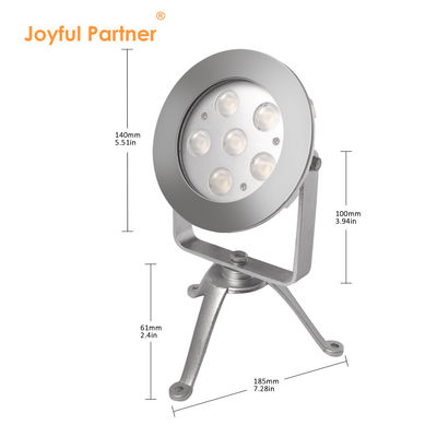 RGBW LED podwodne światło 24V DC ze stali nierdzewnej 316 DMX512 kontroler