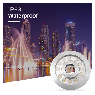Światło fontannowe IP68 36W ze stali nierdzewnej 3 w 1 RGB Światło podwodne