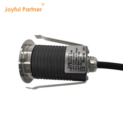 Światła LED z podłogiem Stal nierdzewna 1W 2W AC/DC 2700K-6000K DIA38MM ze szkłem zamrożonym