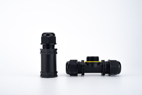 Wodoodporne złącze typu T IP68, 3-kanałowe, 3-biegunowe, do kabli, zewnętrzne