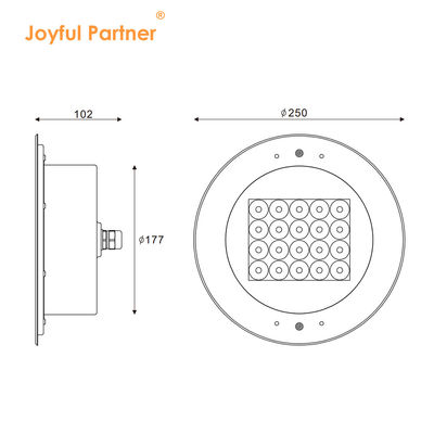 20W IP68 Basen podwodny światło 316 LED ze stali nierdzewnej