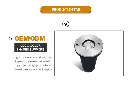 Światła LED IP67 1W 3W DIA67MM DC24V Podłogowe Wylotowe Wodoprzeczliwe Do Ogrodu Zewnętrznego