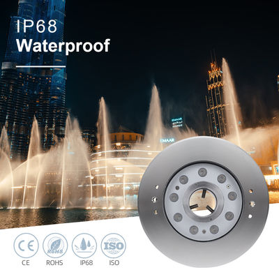 Podwodna lampa fontannowa IP68 9W RGB ze stali nierdzewnej 316 do fontanny muzycznej