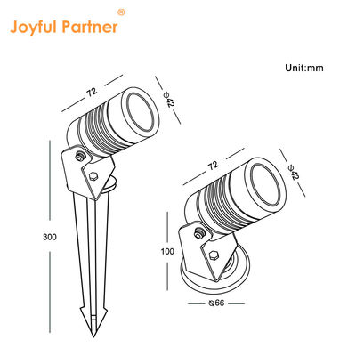 Oświetlenie zewnętrzne Małe reflektory ogrodowe LED z szpicą lub aluminium