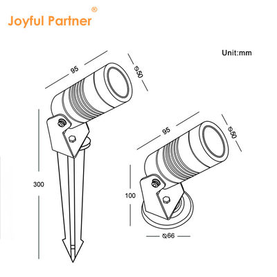 12V 24V IP65 Aluminium 6W 3000k Led Spike Garden Light Zewnętrzne światło krajobrazowe