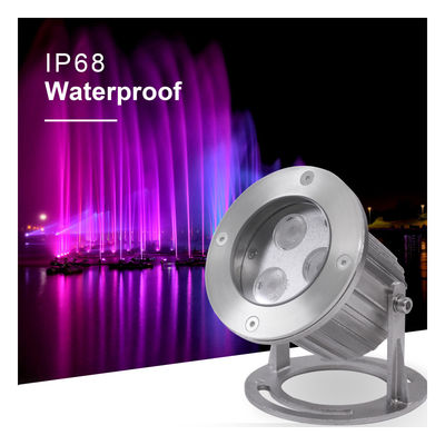 IP68 wodoodporna stal nierdzewna 316 3x2W LED podwodne światła do stawów z podstawą montażową