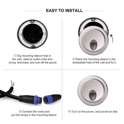 1W Aluminiowe obudowy zewnętrzne Ściany LED Światła korytarza LED Światło schodowe ze IP65 wodoodporne