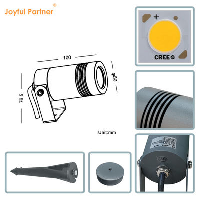 2024 Nowy Aluminiowy Korpus IP66 wodoodporny niskonapięciowy 6W CREE COB 12V LED Spike Lights For Walkway