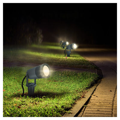 Zimno białe oświetlenie krajobrazowe na zewnątrz