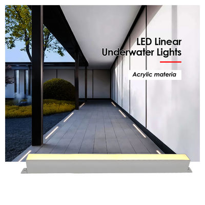 Liniowe oświetlenie basenu IP68 zewnętrzne DC24V 316 ze stali nierdzewnej LED Liniowa lampa prętowa zimno biała