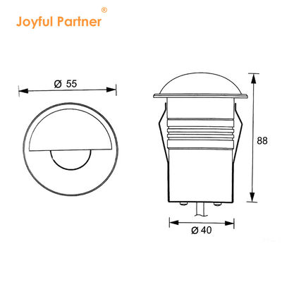 Światła podziemne 3W wodoodporne 24V ciepłe białe