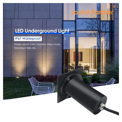 6W COB LED 85mm*85mm Czarny Aluminiowy Ośrodek Kwadratowy Kształt Podziemne Zapisane światła LED Do Ogrodów Na Zewnątrz