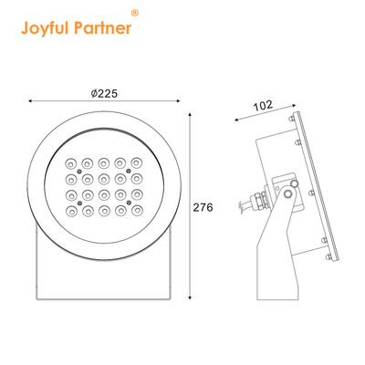 Zewnętrzna Wodoodporna IP68 DMX Led Dużej Mocy 20W 40W 60W 80W RGB 3w1 Do Fontanny