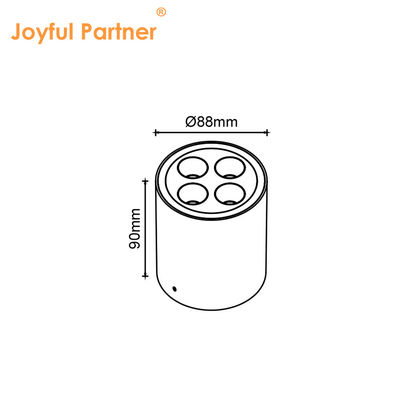 Zewnętrzne światła sufitowe w pomieszczeniach wnętrznych IP65 8W Nawierzchnia zamontowana cylinder kształt chłodny Biały 4000K Z certyfikatem CE ROHS