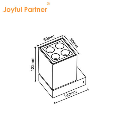 Światło LED zewnętrzne zewnętrzne Led Light Square 8W DC 24v Warm White SMD LED Casting Aluminium Housing Multifunction Beam Angle