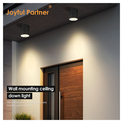 Zewnętrzna Ściana Lampa Cylinder Czarny LED Kolumna w dół Zewnętrzna Lampa Ogrodowa Cree COB Led 15W 3500k