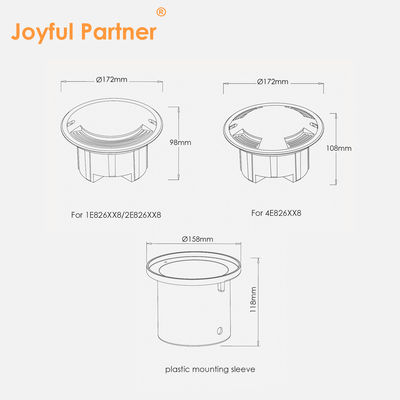 Światło pod ziemią 1W IP67 zewnętrzne COB LED 12w Światła z czterema stronami