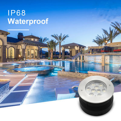 12V 24V LED podwodne światło 9W 18W RGB pełnokolorowe światła ze stali nierdzewnej IP68