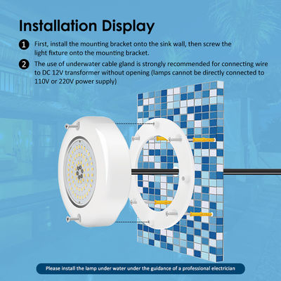 Światła LED do basenów podwodnych z zmianą koloru IP68 AC12v Wbudowany sterownik prądu stałego